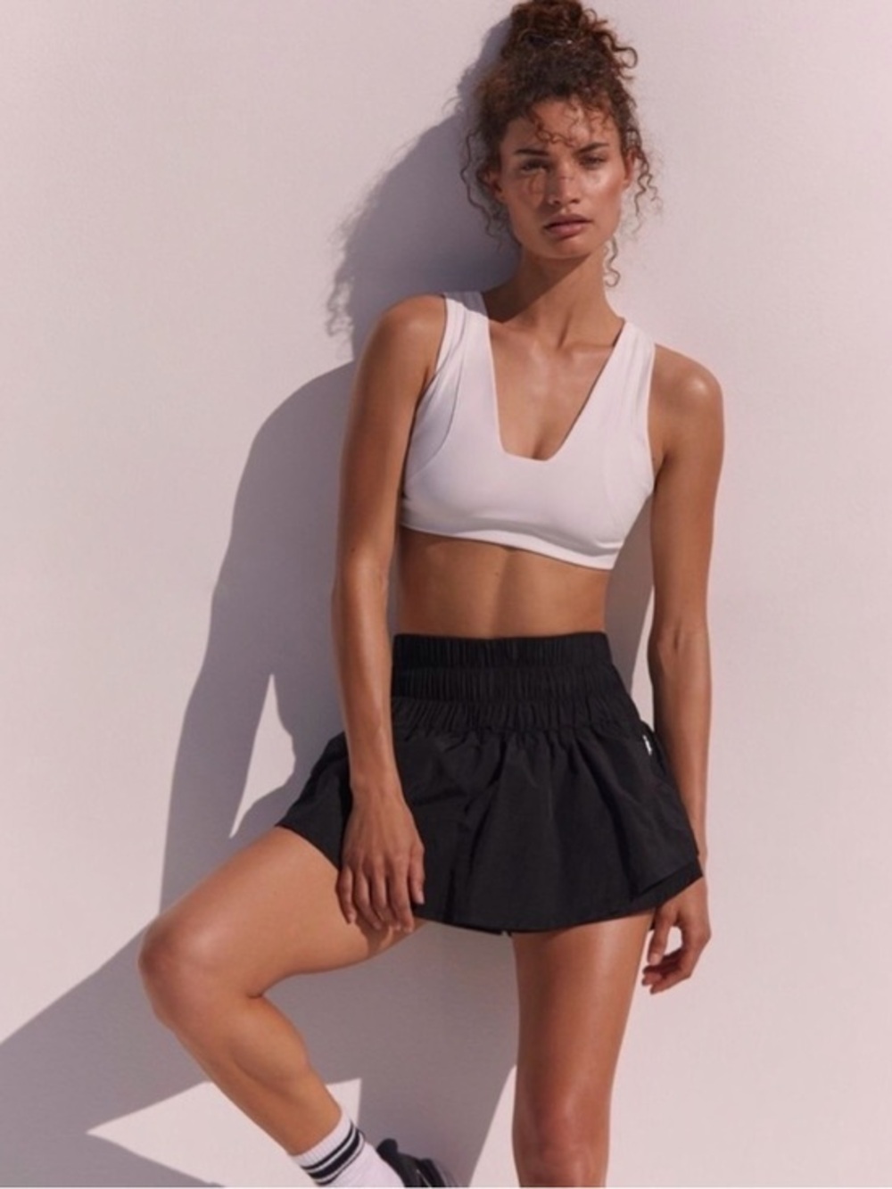 Free People The Way Home Black Shorts Workout Gym Athletic Medium Women Track